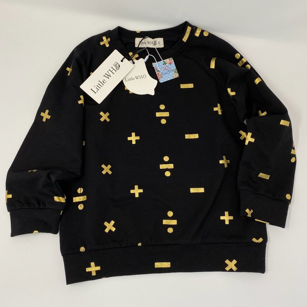 NWT Top & Elastic Waist Joggers w/ Math Sym Foil